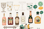 Cocktails Barware Illustrations, an Illustration by Bridgett Stahlman Design (Thumbnail 2 of 5)
