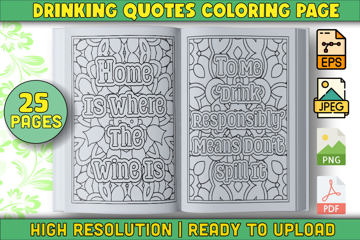 1000 Quotes Coloring Pages, an Object Graphic by protabsorkar11 (Photo 4 of 22)