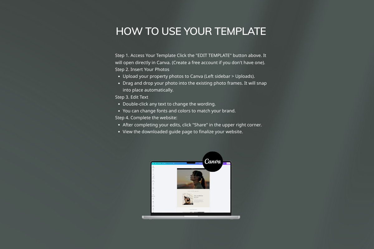 Photographer Canva Website Template, a Landing Page Template by batang (Photo 4 of 5)