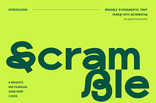 Scramble - Experimental Sans Family