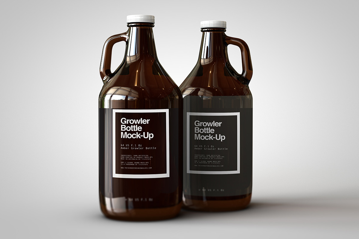 Growler Beer Bottle Mock-Up, a Household Mockup by TSOBG (Photo 29 of 33)