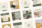 Eco-Friendly Instagram Templates, a Social Media Template by CreativeWilderness (Thumbnail 1 of 7)