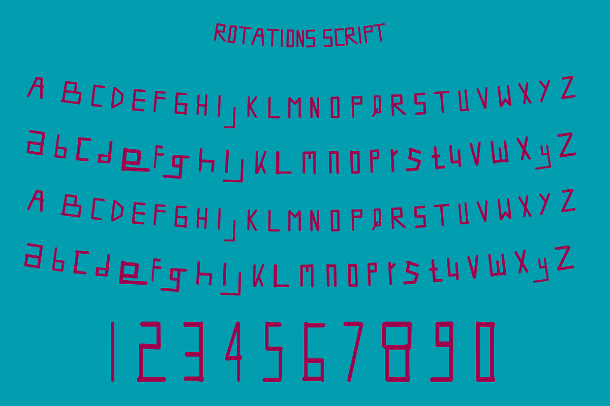 ROTATION FONT, a Handwritten Font by Wana Studio