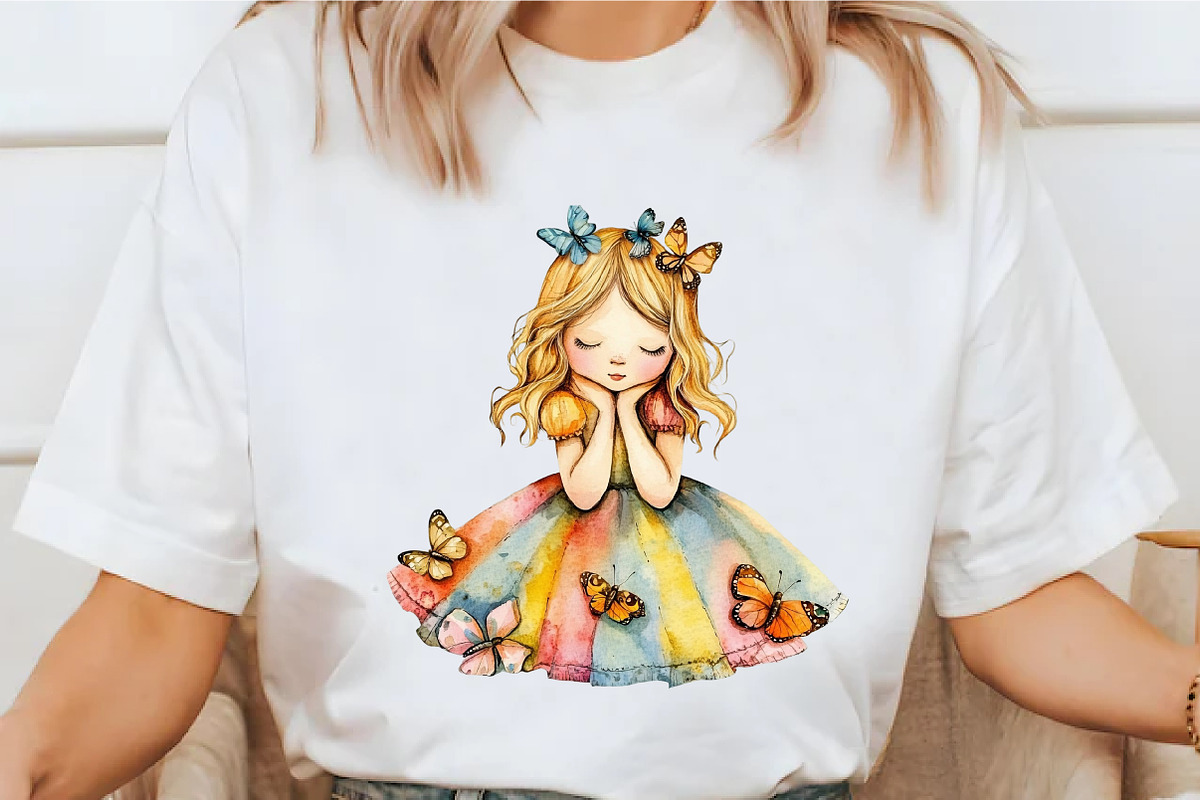 Watercolor Summer Girls Clipart, an Illustration by designcity5 (Photo 5 of 5)