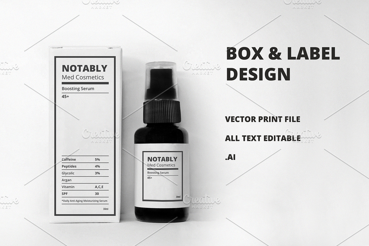 Minimal Box & Label Design Template, a Templates & Theme by MHLY