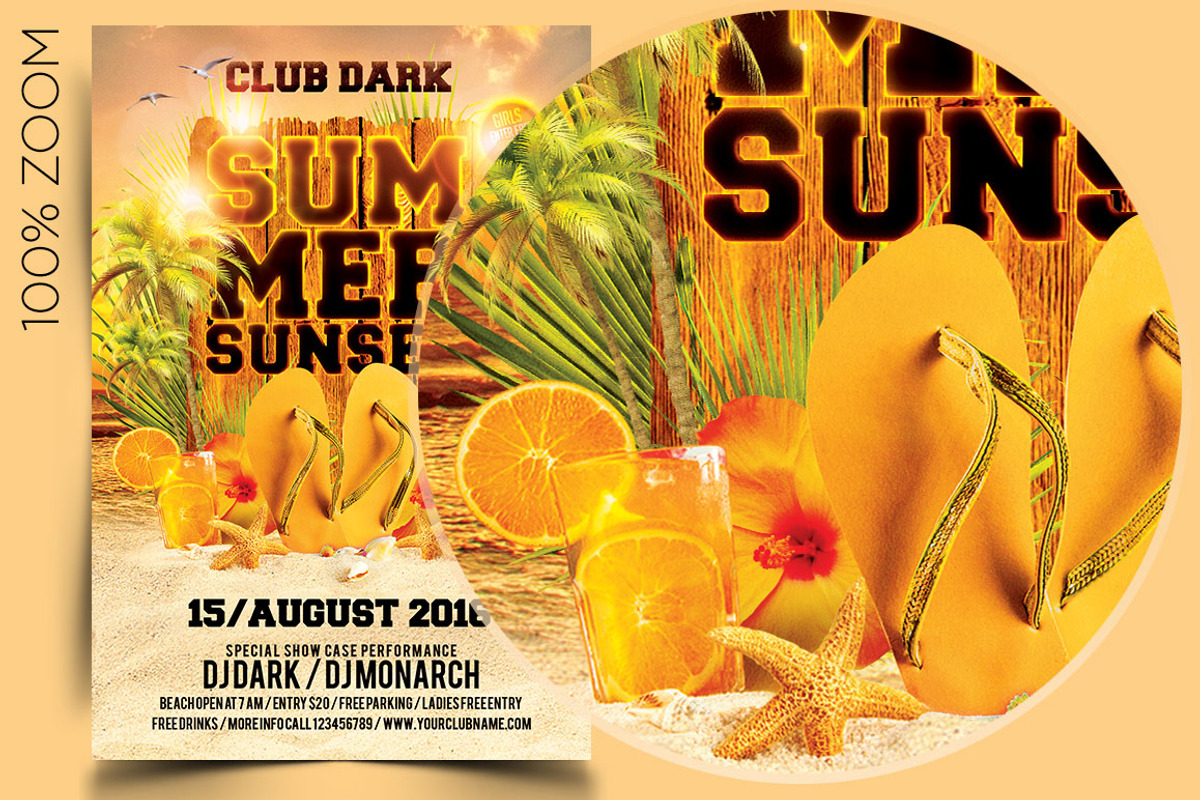 Summer Sunset Flyer, a Flyer Template by darkmonarch (Photo 2 of 3)