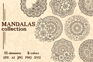 Mandalas collection, a Decorative Illustration by Katika Shop