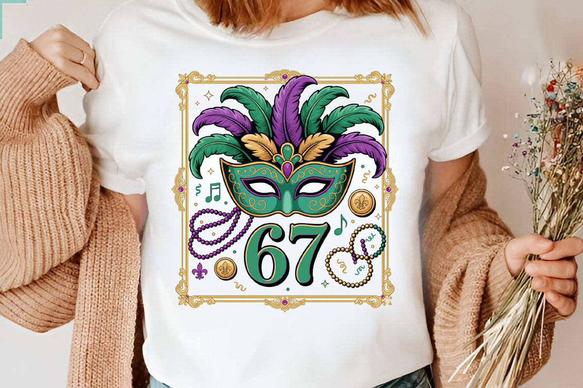 67 Mardi Gras PNG, Six Seven Png, 67, an Illustration by Designking (Photo 5 of 6)