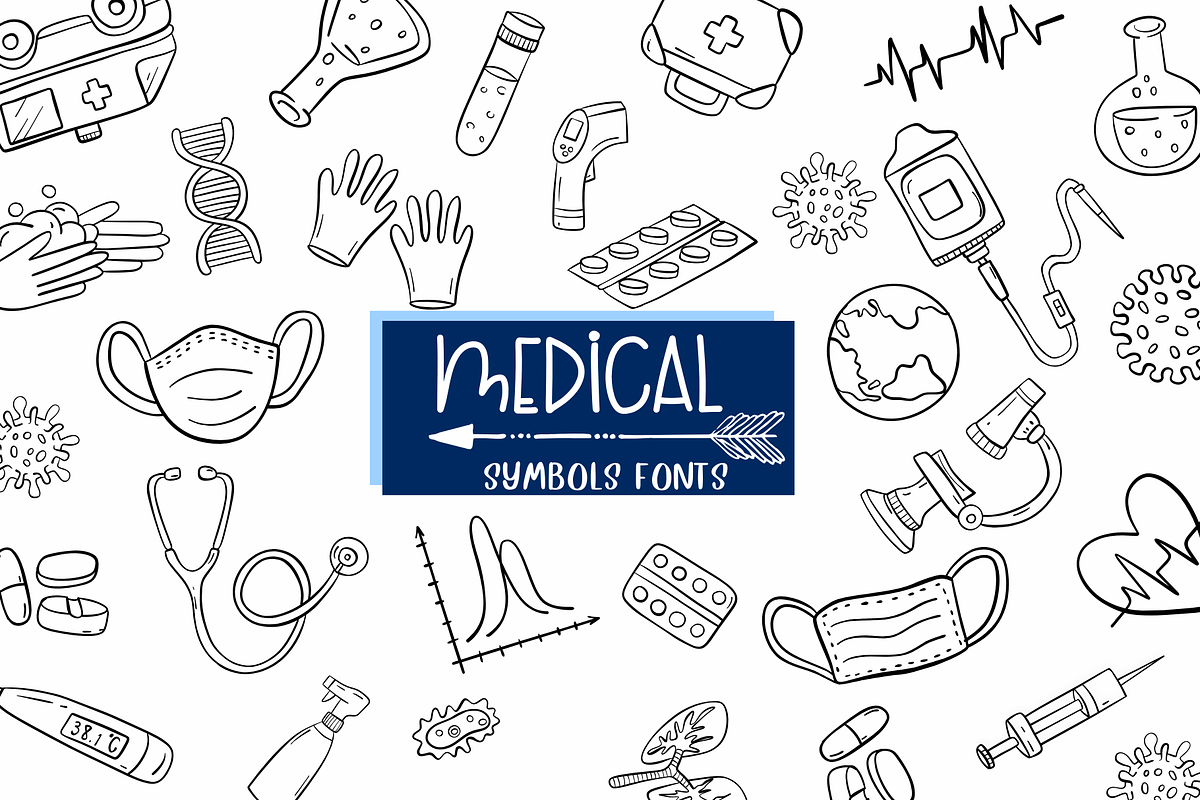 Medical |Symbols Fonts, a Symbol Font by Sirinart (Photo 1 of 12)