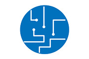 Microcircuit icon design template, a Solid Icon by Sumberpangan (Thumbnail 2 of 3)