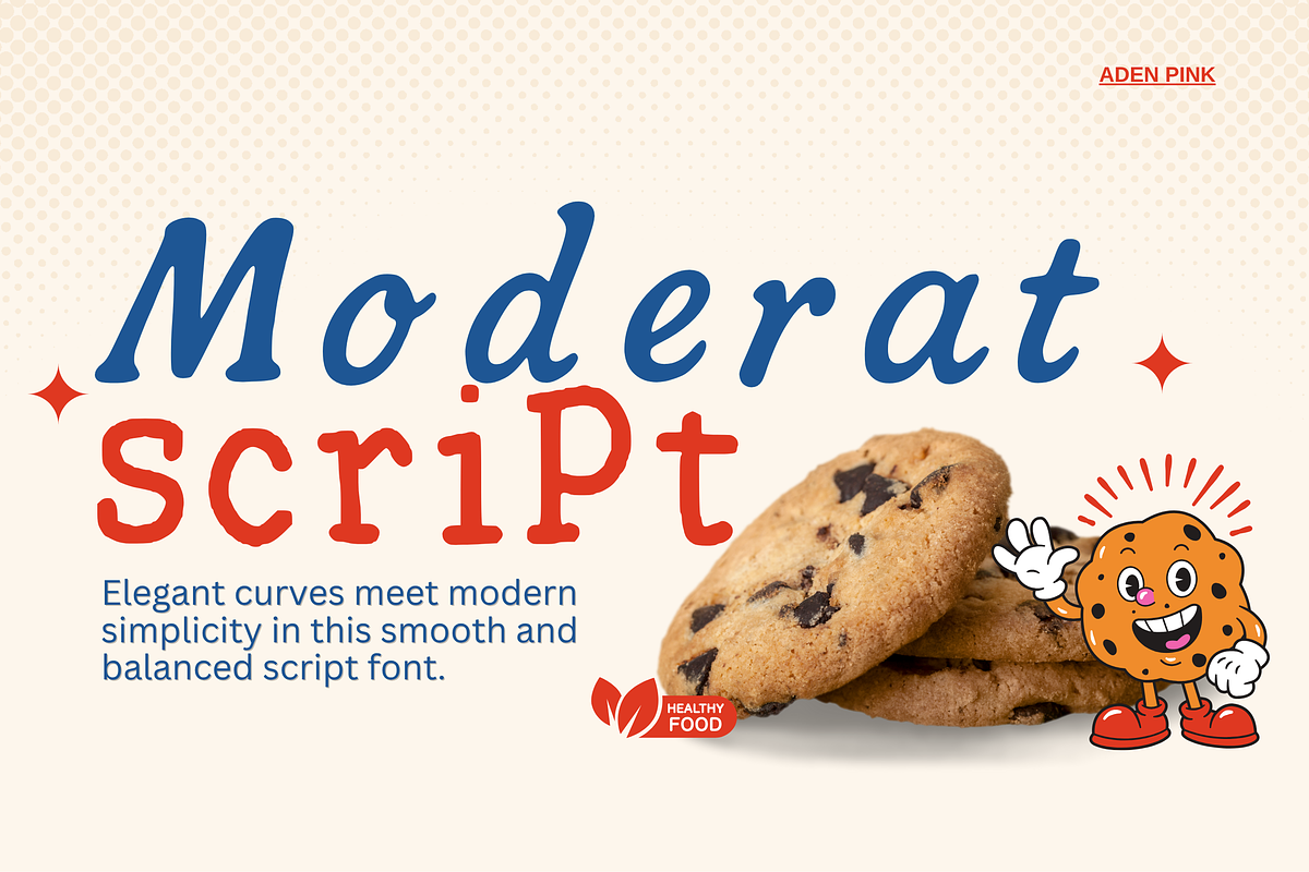 Moderat Script Elegant Natural Flow, a Script Font by adenpinkstore (Photo 3 of 7)