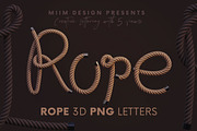 Rope - 3D Lettering, a Graphic by MIIM (Thumbnail 1 of 9)
