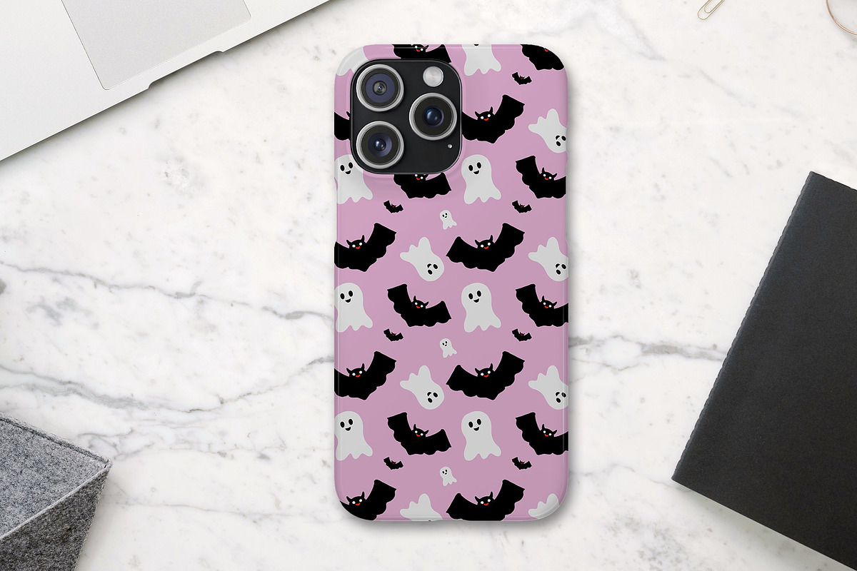 Ghost Bat Halloween Seamless Pattern, a Pattern Graphic by tchastudio (Photo 6 of 7)