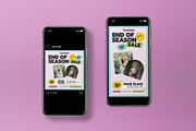 Pink End of Season Sale Flyer Set, a Flyer Template by graphicook (Thumbnail 3 of 3)