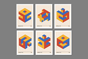 3D Geometry Printable Wall Art Set, a Background Graphic by C Design Studio (Thumbnail 19 of 28)