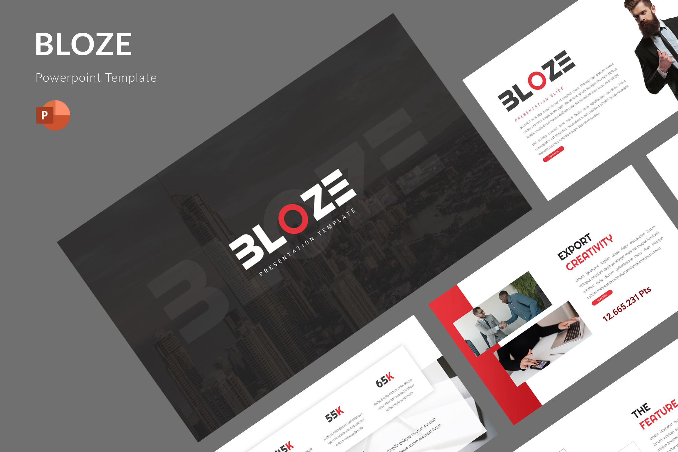 Bloze - Powerpoint Template, a Presentation Template by AQR Studio