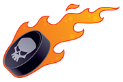 Flaming Hockey Puck, a Sport Illustration by Schwegel Illustration (Thumbnail 2 of 2)