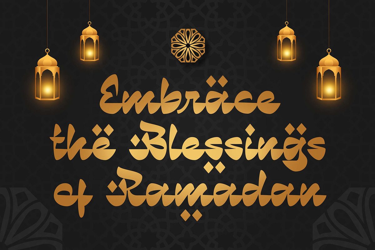 Ramadan Delight a Arabic Font, a Blackletter Font by Blankids Studio (Photo 5 of 12)