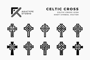 Celtic Cross Icon Vector, an Icon by Akatype Studio