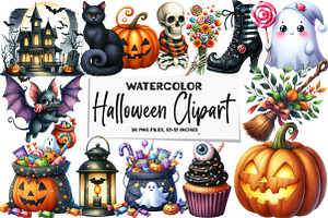 Halloween Clipart Bundle, an Illustration by DreamArtGraphic