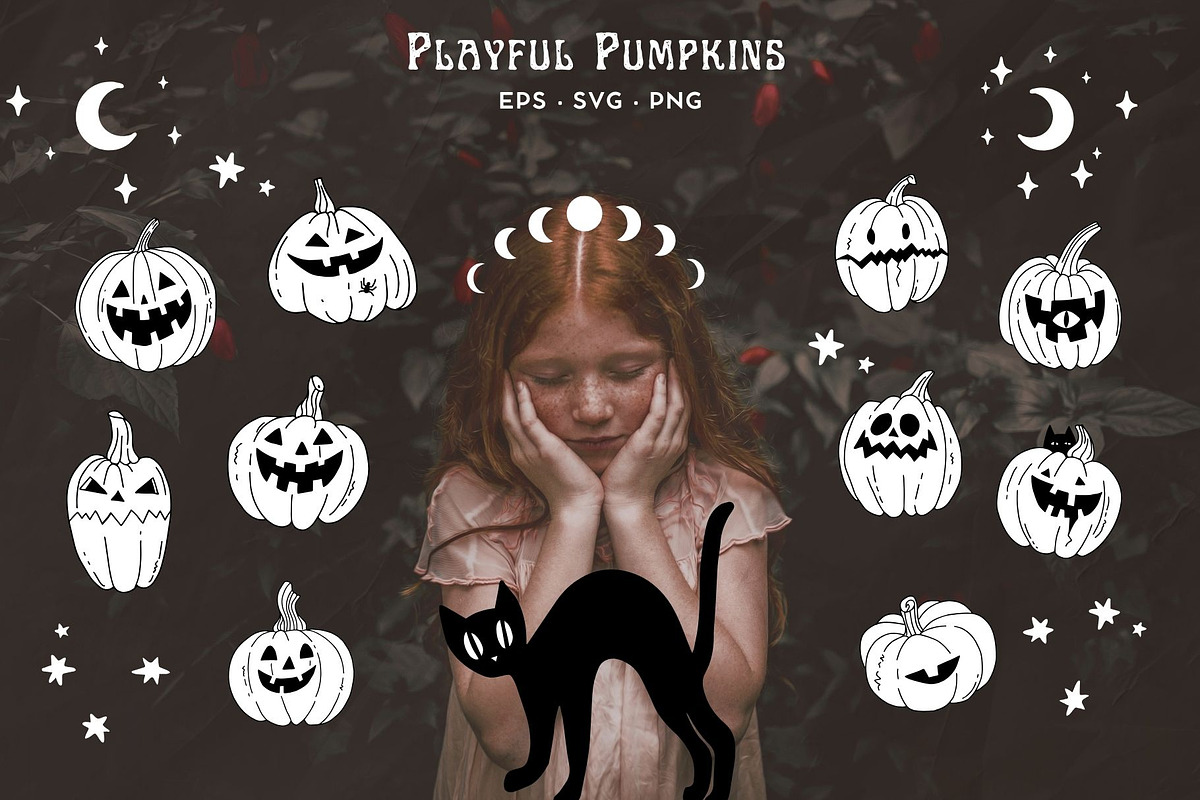 WHIMSICAL HALLOWEEN Clipart Bundle, a Decorative Illustration by InstaDesignPro (Photo 10 of 13)