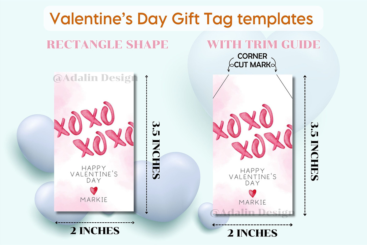 Valentines Gift Tag & Photo Collage, a Design Template by Adalin Shop (Photo 2 of 11)