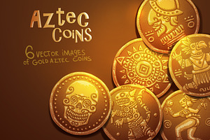 Vector aztec coins bundle