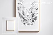 Wooden frame mockup close up, an Advertising Mockup by Artjafara (Thumbnail 4 of 5)