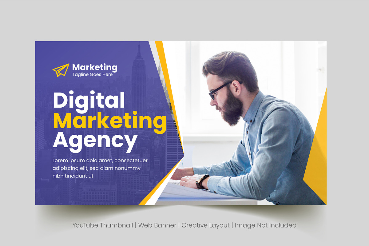 YouTube Thumbnail Template, a Social Media Template by DesignOriel (Photo 1 of 4)