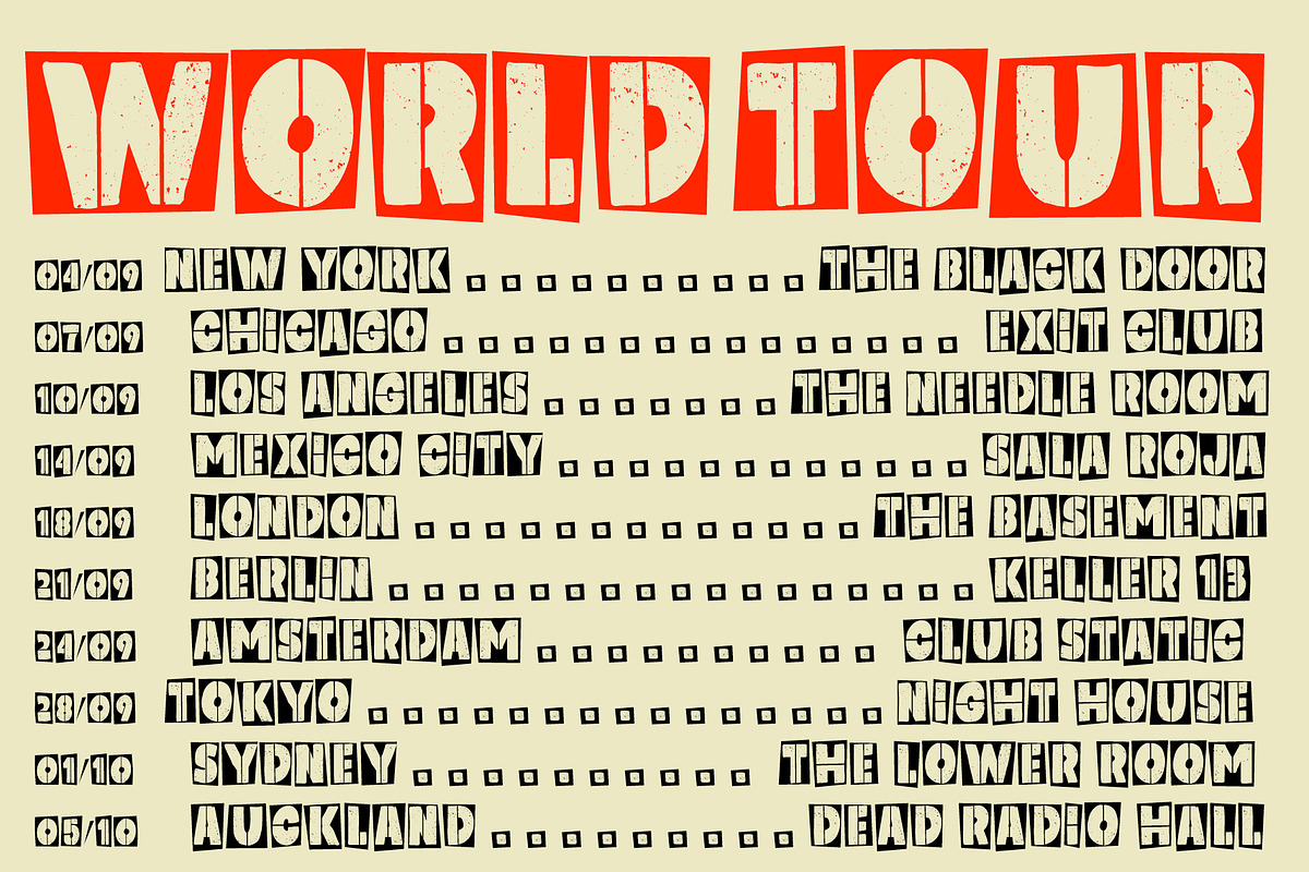 Punk Rock Show, a Handwritten Font by Loudoun Design Co. (Photo 2 of 7)