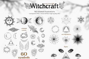 Witchcraft Vector Set Of 200