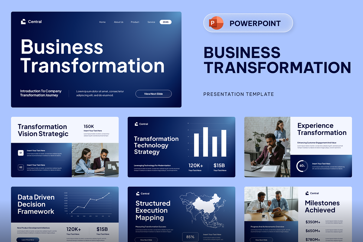 Business Transformation Powerpoint, a Presentation Template by Sixtemp (Photo 1 of 3)