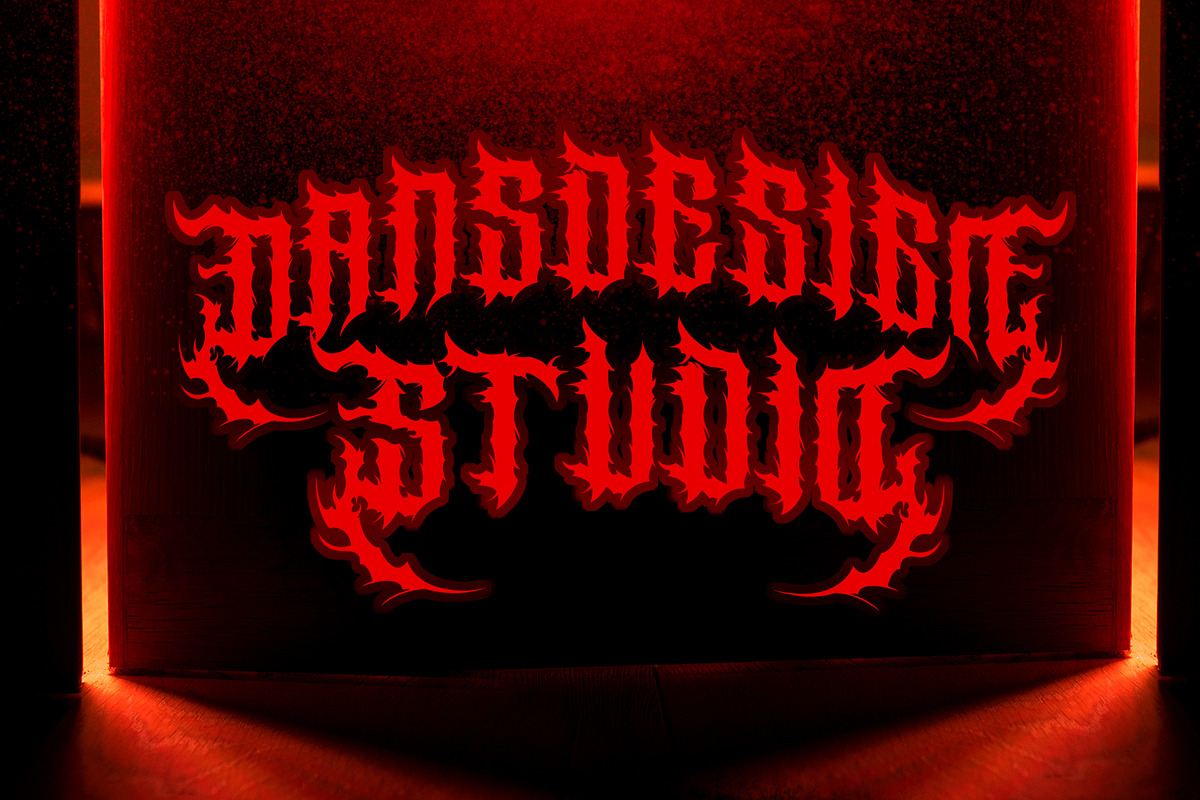 SabsoR Metal Horror Font, a Blackletter Font by dansdesign (Photo 8 of 8)