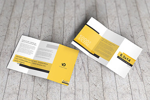 8.5 X 14 Z-Fold Brochure Mockups