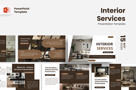 Interior Services - PowerPoint, a Presentation Template by QR Design Studio