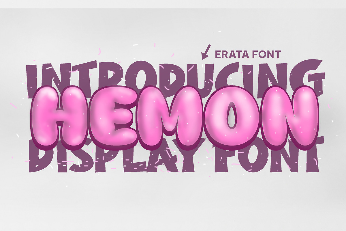Hemon - cute and fun display font, a Font by Fontcastle (Photo 1 of 5)
