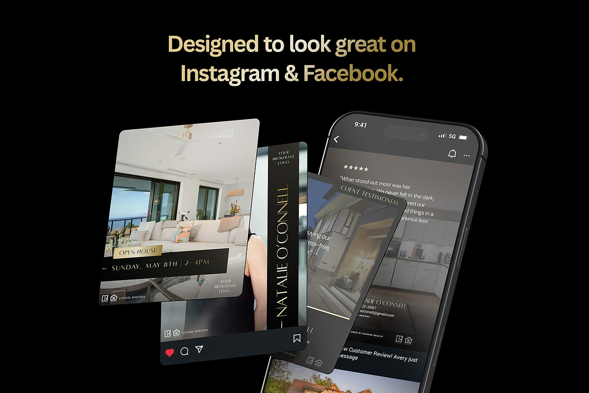14 Luxury Realtor Canva Templates preview 3