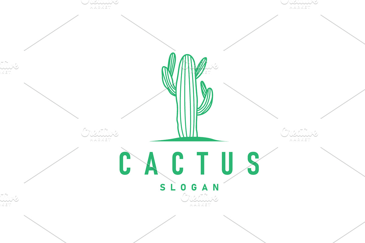 Cactus logo vector desert plant, a Branding & Logo Template by Maylianaw28