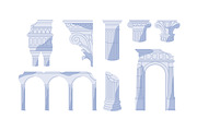 Ancient Greek ruins set, a Decorative Illustration by PaperTrident (Thumbnail 3 of 3)