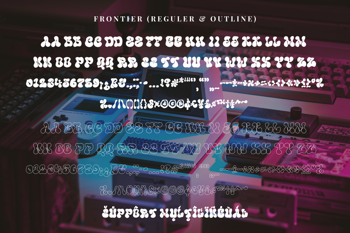 Frontier - A Retro Display Font, a Handwritten Font by a Piece of Cake (Photo 8 of 9)