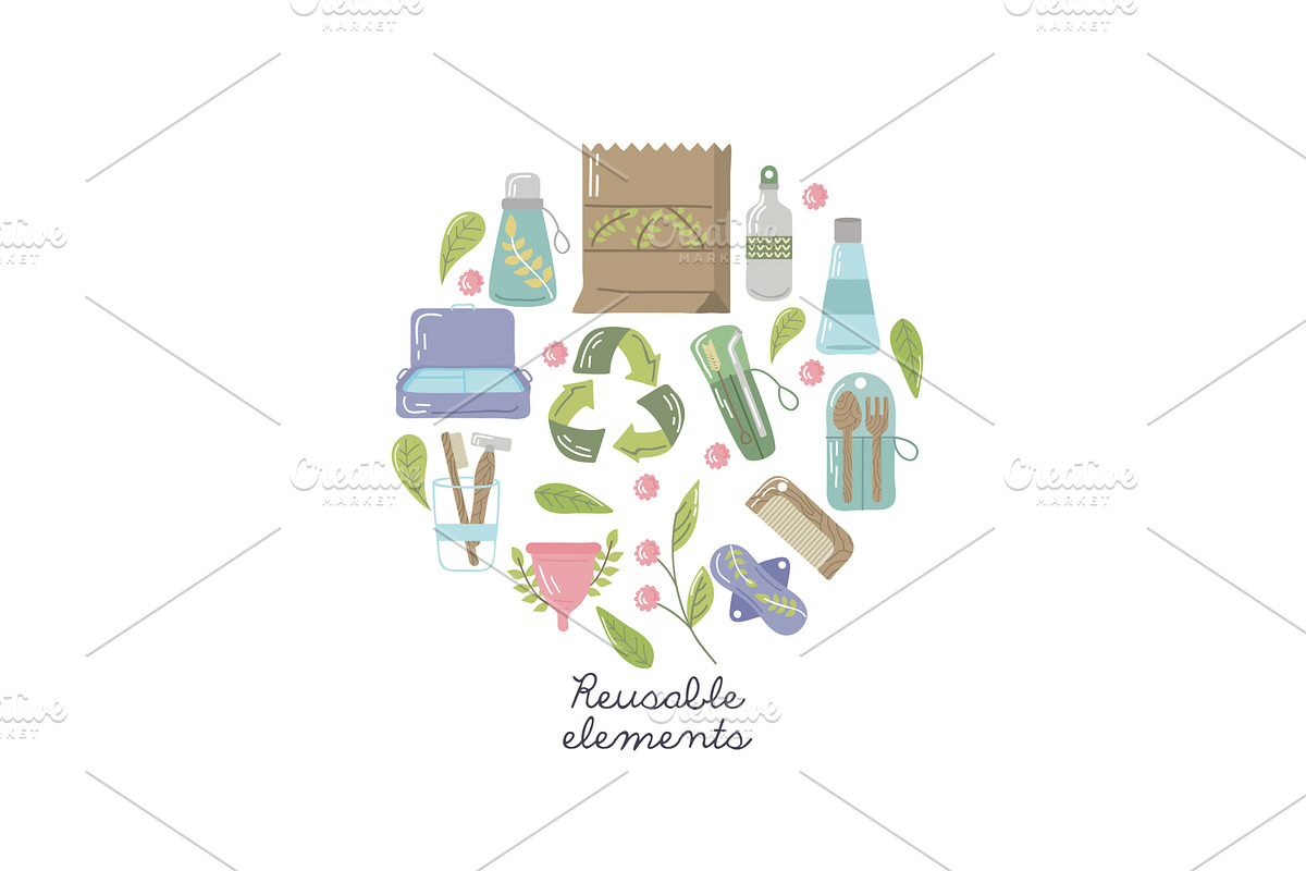 reusable elements banner, an Object Illustration by studiogstock
