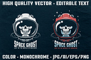 Space Ghost Astronaut Skull, a Branding & Logo Template by Agor2012 shop (Thumbnail 1 of 7)
