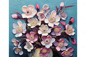 Oil Painting Lenten Roses Still Life