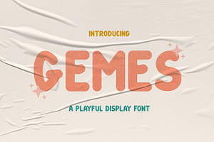 Gemes - Cute Comic Display Font
