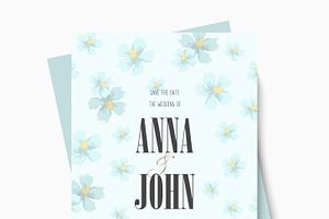 Wedding invitation card template