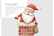 Classic Christmas Watercolor Clipart, an Illustration by MockupWizard (Thumbnail 5 of 6)