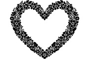 Floral Heart Circle WreathBlack Set, a Seasonal Illustration by Designer_Momina (Thumbnail 8 of 18)