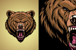 Ferocious bear