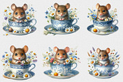 Watercolor Mouse In a Cup Clipart, a Seasonal Illustration by Craft Nest (Thumbnail 2 of 6)