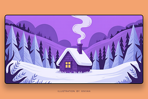 Comfortable Winter Cottage Outdoor